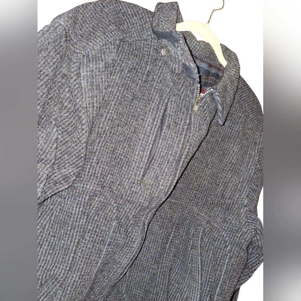 Vintage Woolrich Jacket xl mens wool Tweed Bomber coat made in USA - Picture 2 of 7